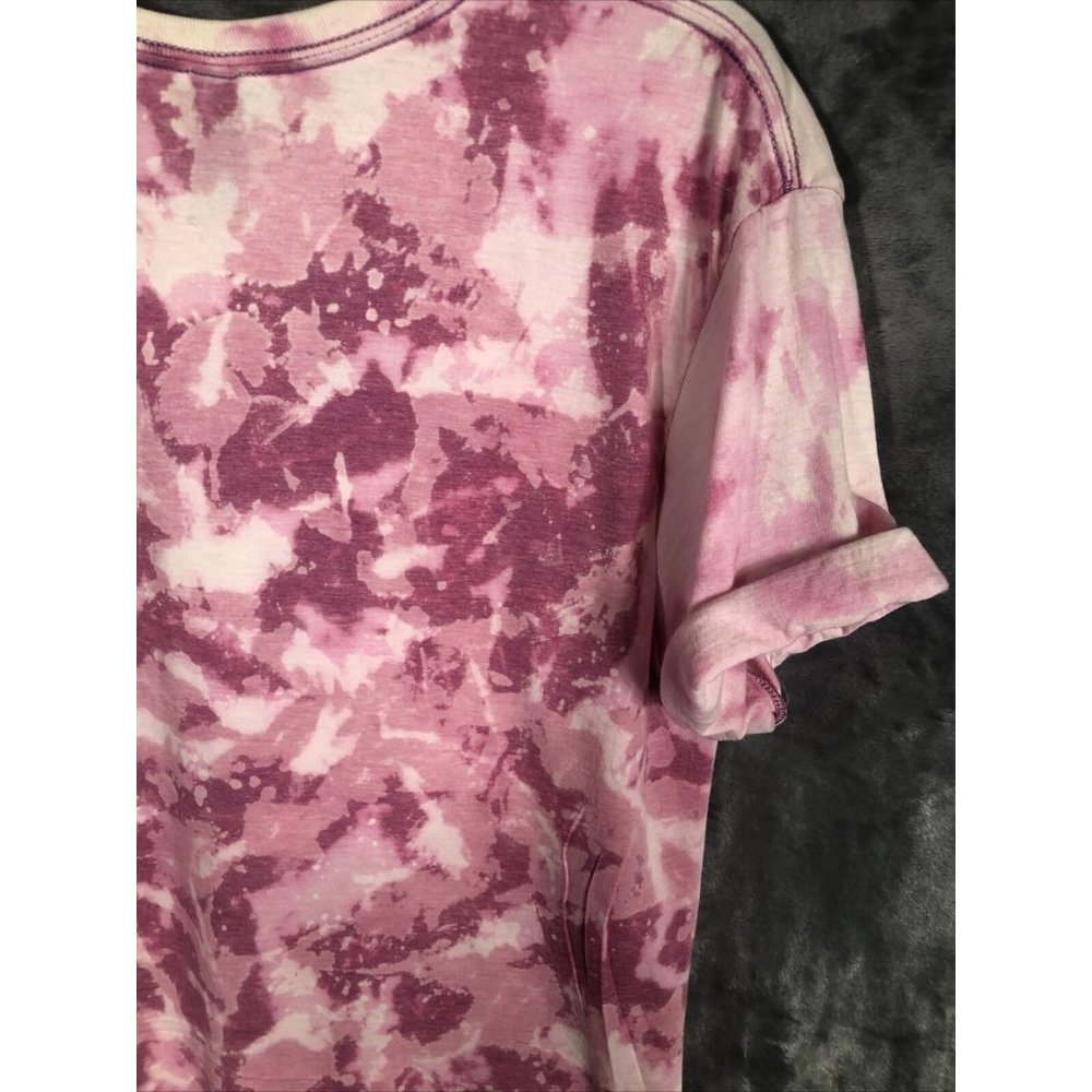 Live Life In Full Bloom Women’s Tie Dye Bleached T-Shirt Size Adult Large Hippie - Picture 8 of 9